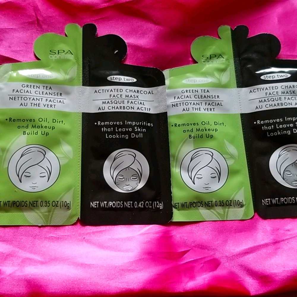 Two step  facial cleanser and facial mask